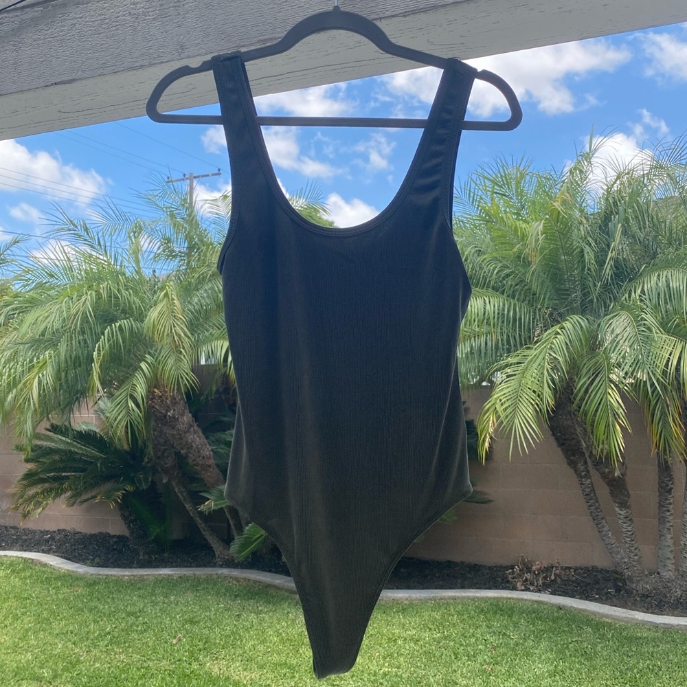 Sage green tank top bodysuit